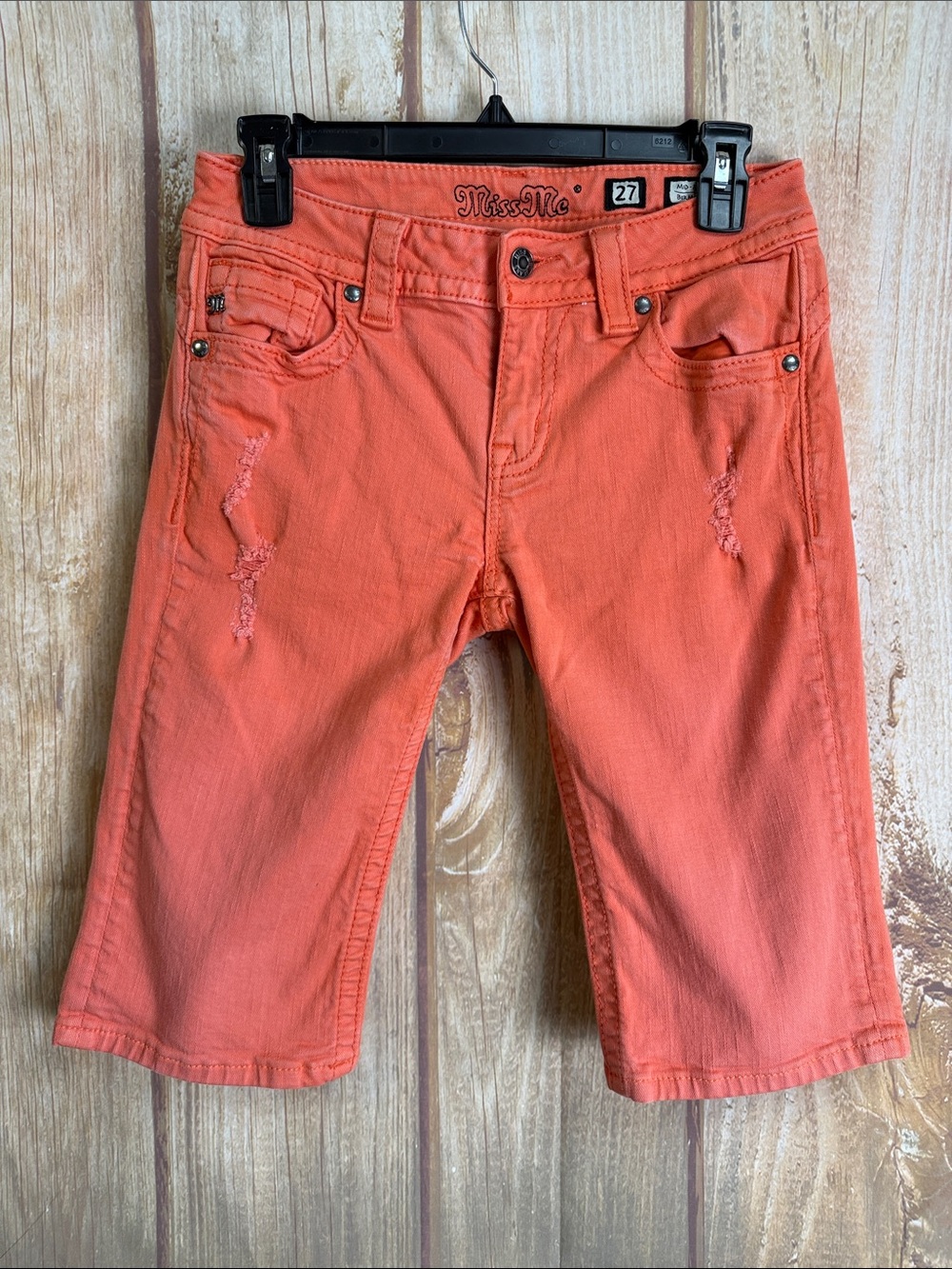 Miss Me Coral Knee-Length Bermuda Shorts Size 27